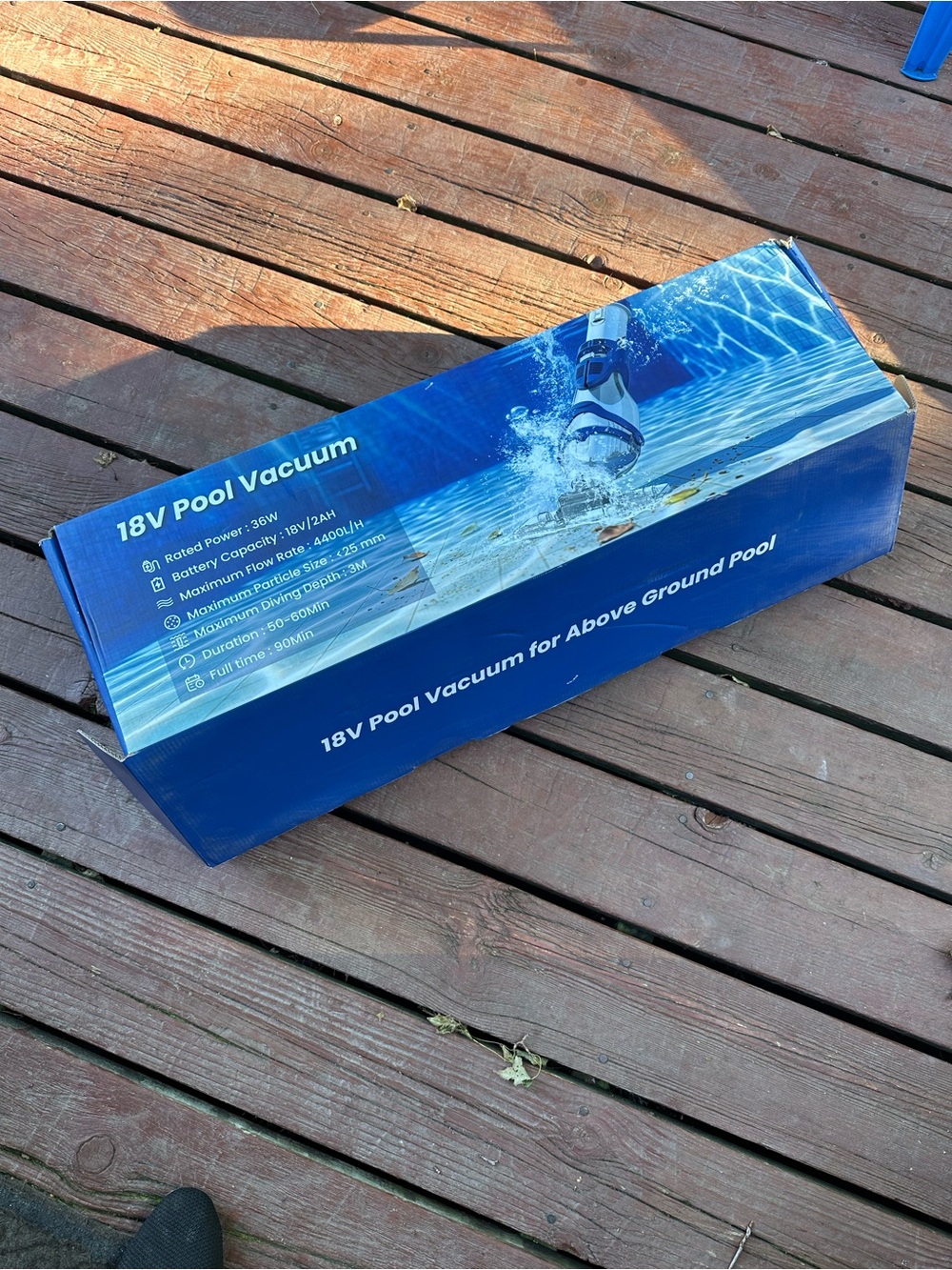 18V Pool Vacuum for Above Ground Pools - Blue